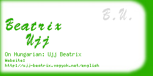 beatrix ujj business card